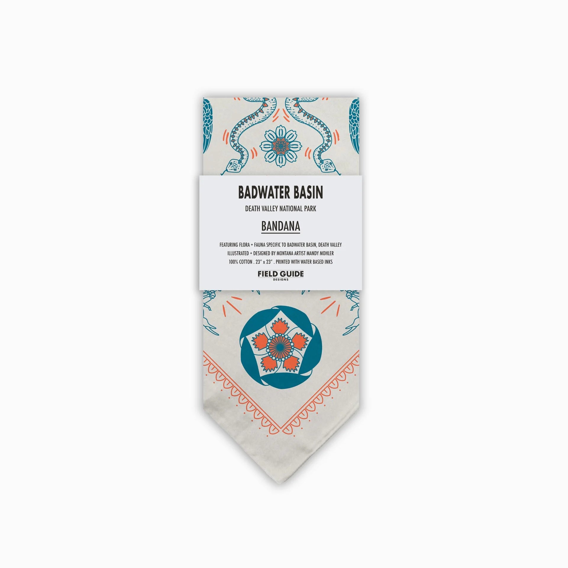 Badwater Basin - Death Valley Bandana - Natural