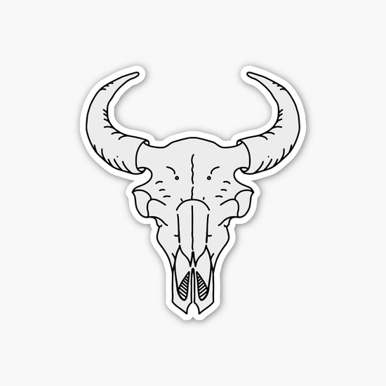 Bison Skull Sticker
