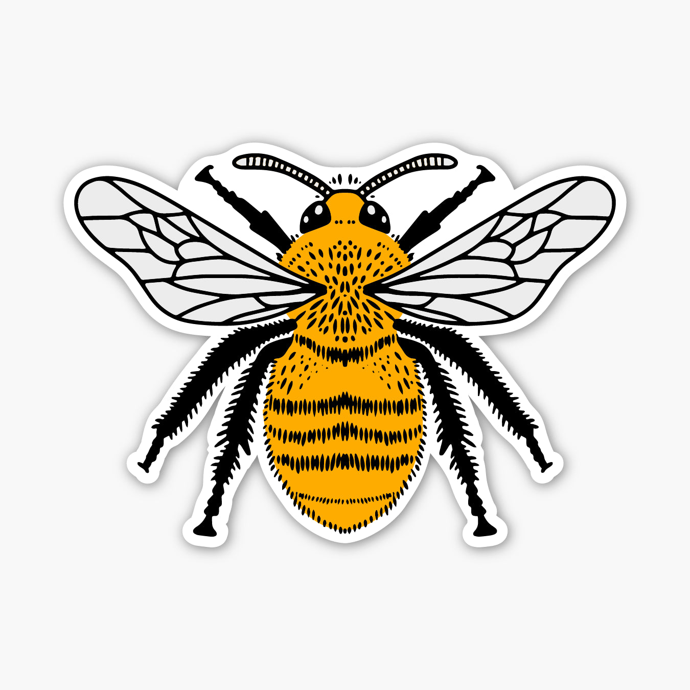 Fuzzy-Horned Bumble Bee Sticker