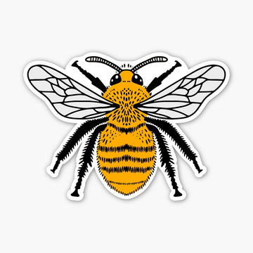 Fuzzy-Horned Bumble Bee Sticker