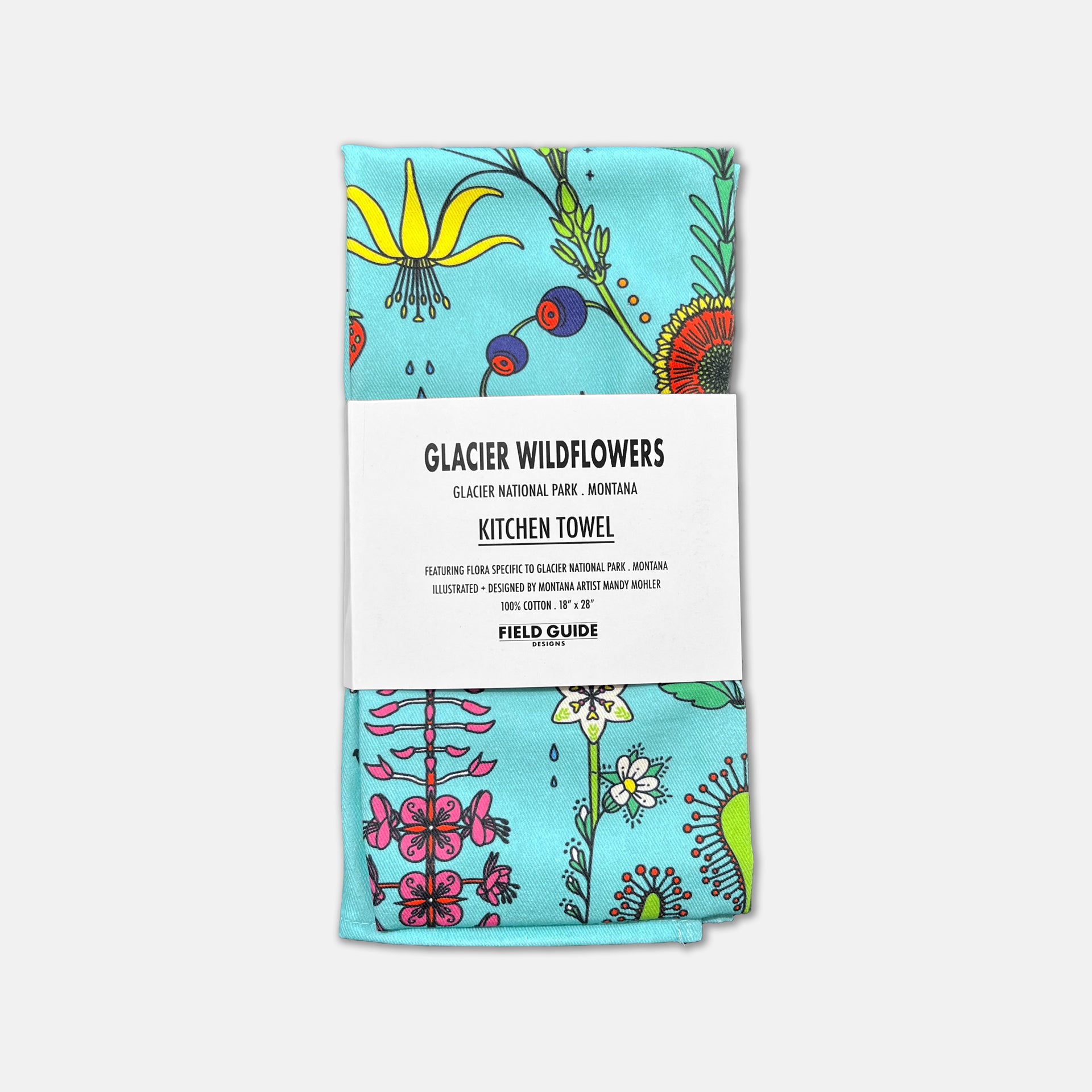 Glacier Wildflowers - Montana - Kitchen Towel