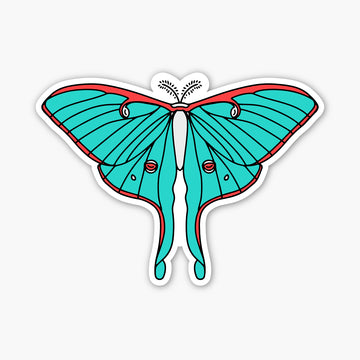 Luna Moth Sticker