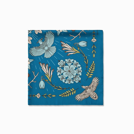 Longs Peak - Rocky Mountain National Park - Colorado - Landmark Bandana - Blue