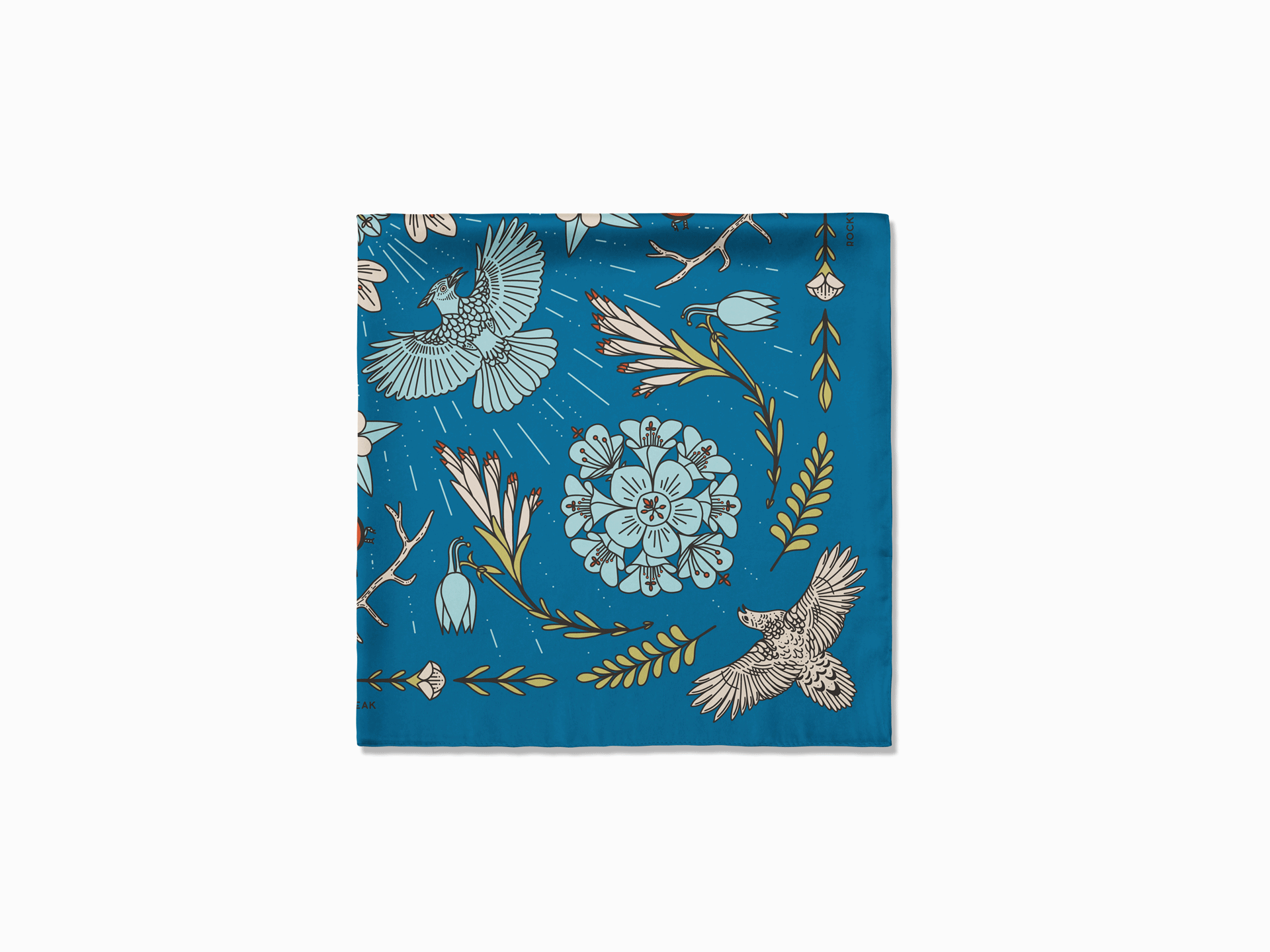 Longs Peak - Rocky Mountain National Park - Colorado - Landmark Bandana - Blue