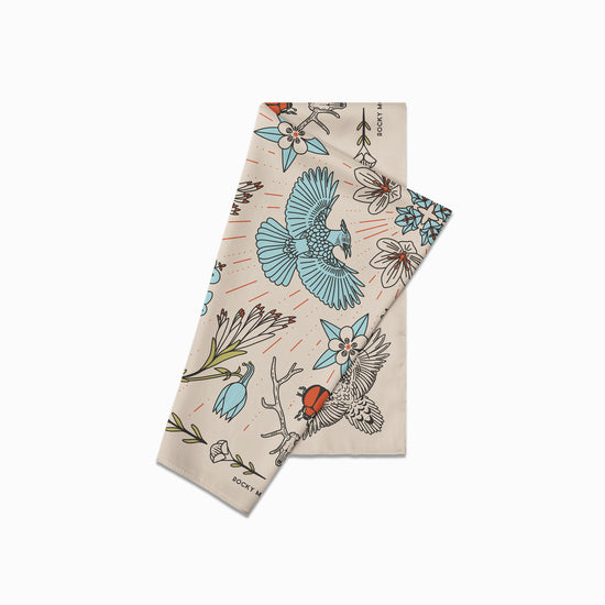 Longs Peak - Rocky Mountain National Park - Colorado - Landmark Bandana - Cream