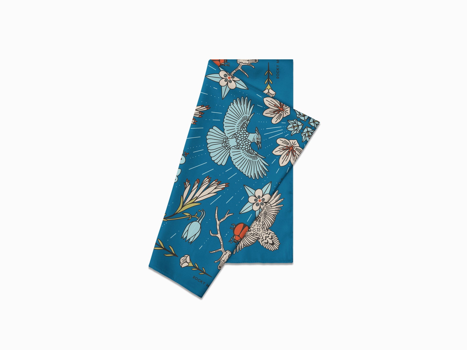 Longs Peak - Rocky Mountain National Park - Colorado - Landmark Bandana - Blue