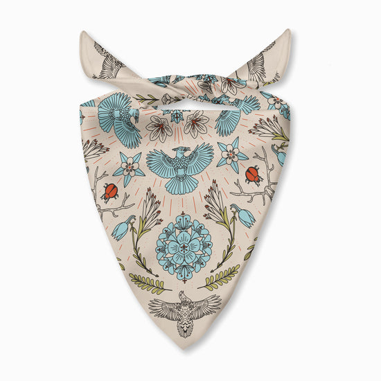 Longs Peak - Rocky Mountain National Park - Colorado - Landmark Bandana - Cream